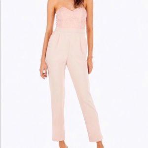 Express Lace Bodice Strapless Sweetheart Jumpsuit